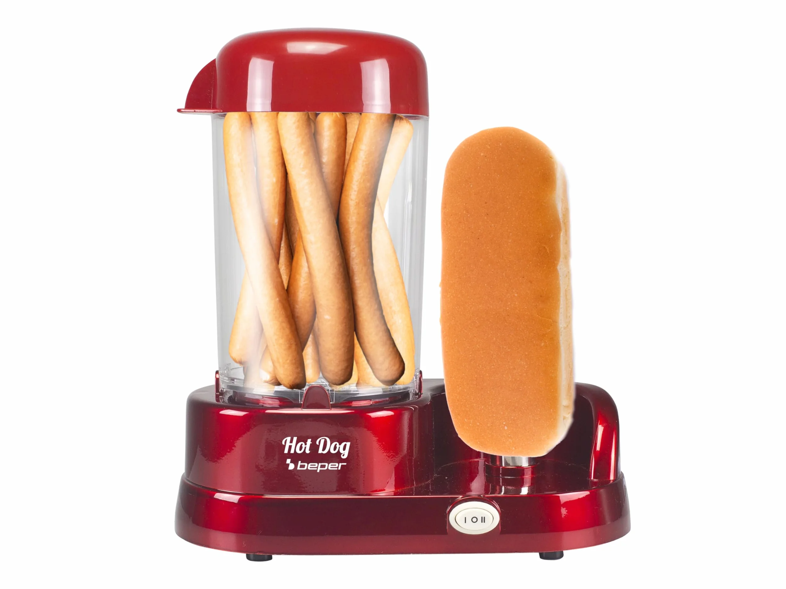 BEPER P101CUD501 Hot Dog Maschine, 350W, ABS, Rot