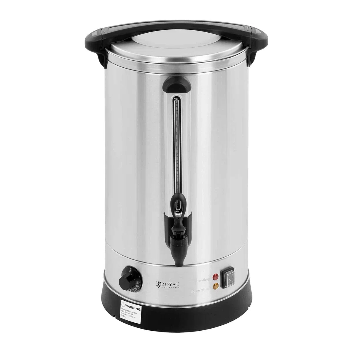 Royal Catering RC-WBDW20 Glühweinkocher 20,5 L doppelwandig 2500 W Edelstahl Heißgetränkeautomat Füllstandanzeige Teemaschine Glühweintopf Glühweinkessel Heißgetränkespender Wasserkocher
