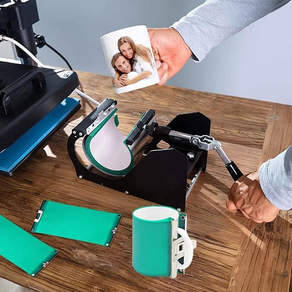 WER Tassenwickel für Sublimation im Ofen, 325 ml, Silikon-Tassenfolie für Becherpresse, 3D-Sublimations-Silikon-Becher-Verpackung, 325 ml, Silikon-Klemmform für Transferdruck, 6 Stück