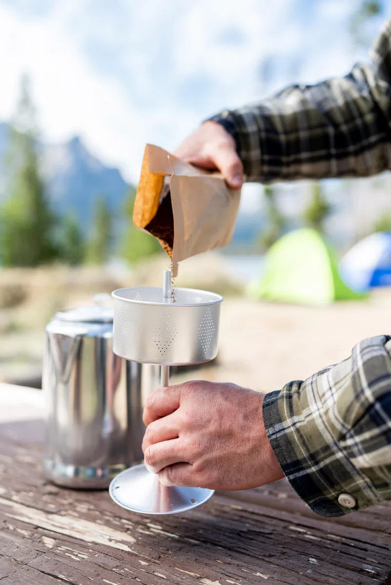 Stansport Camper's Percolator Kaffeekanne 9 Tassen Silber