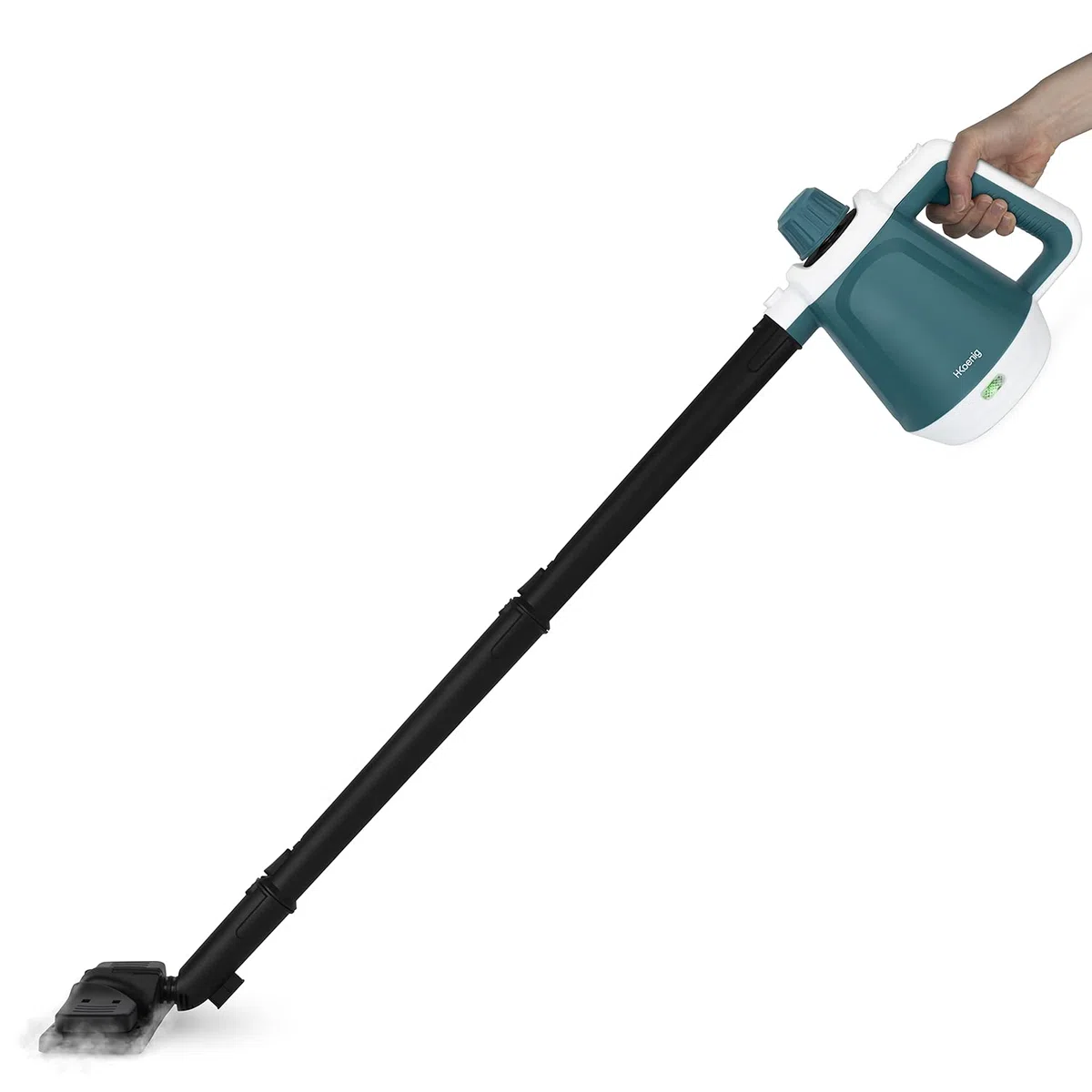 H.Koenig Handdampfreiniger NV680, 99,99% keimtötend ohne Chemie, 3.5 bar, Dampf 40g/Min., Betriebsbereit in 5 Min., 13 Zubehör, Fliesen, Küche, Bad, Fenster, Stoffe