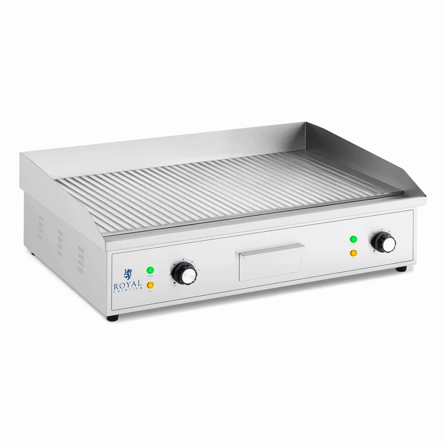 Royal Catering RCPG 51 Doppel Elektro Grillplatte 700 x 400 mm gerillt 4.400 W Griddleplatte Bratplatte Griddleplatte elektrisch