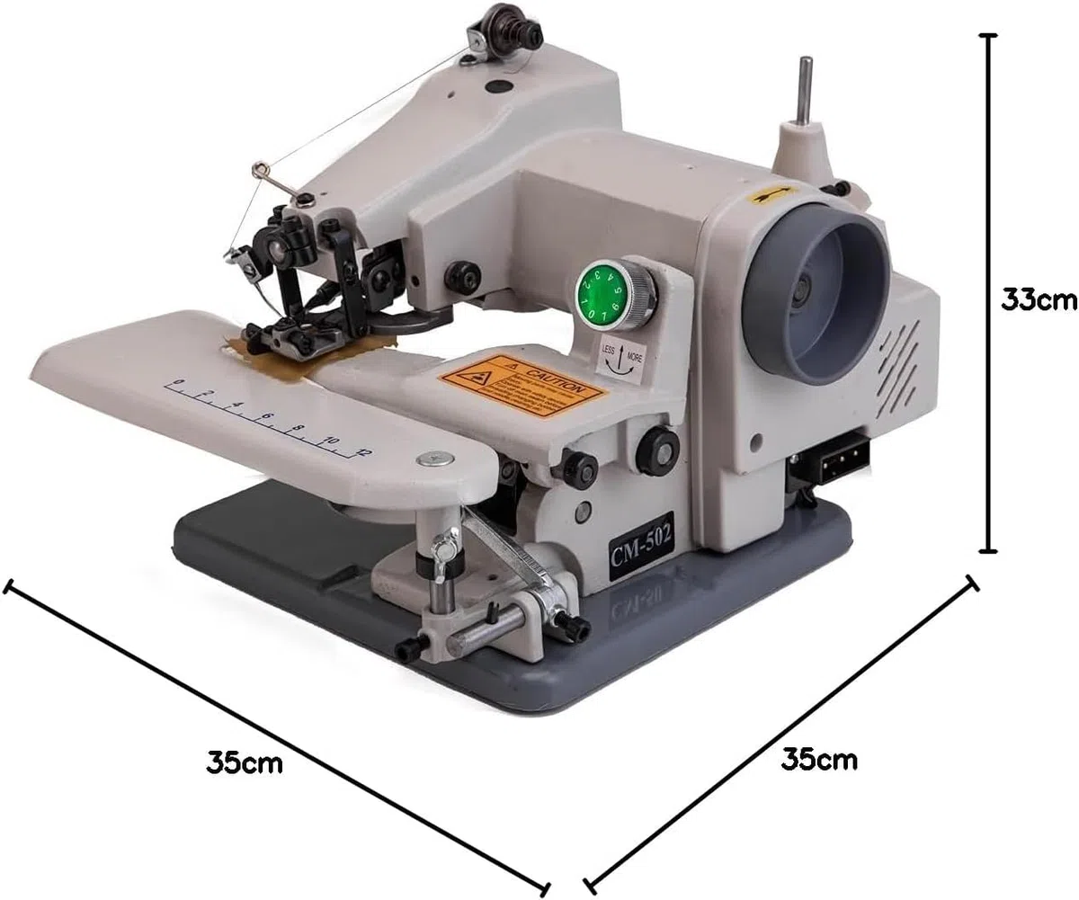 RM-500 Tragbare Blindstich-Nähmaschine Sewing Machine, Desktop-Blindstich-Säumer mit unsichtbarem Saum, Schneider, Nadeln und Nähsteuerungspedal,220V 1200 Stiche/min