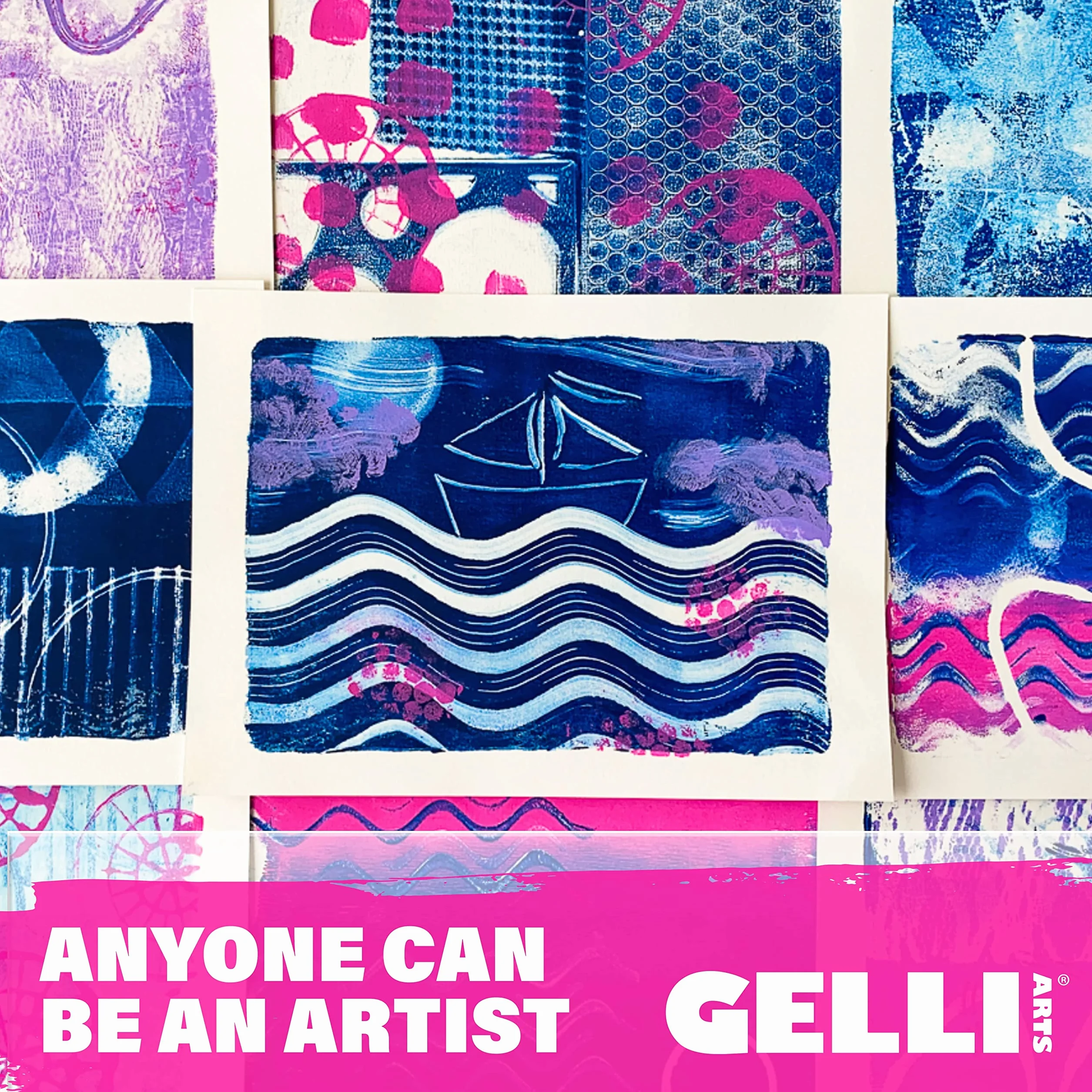 Gelli Arts GL013964721027 Gel-Druckplatte, 22,9 x 30,5 cm, transparent