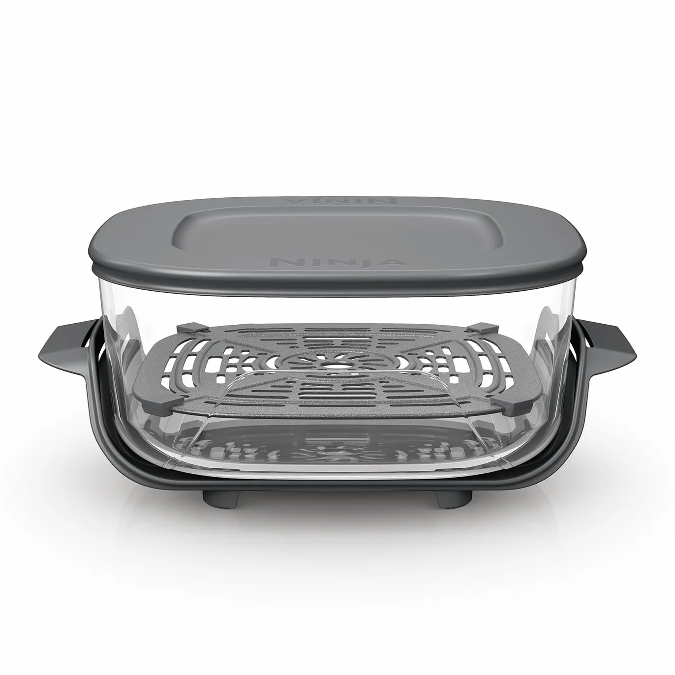 Ninja CRISPi 3,8-l-TempWare-Glasbehälter mit Deckel, großer, wärmebeständiger Heißluftfritteusen-Glasbehälter für Zubereitung, Kochen & Lagerung, BPA-freier Deckel XSKLIDPLTEUUK