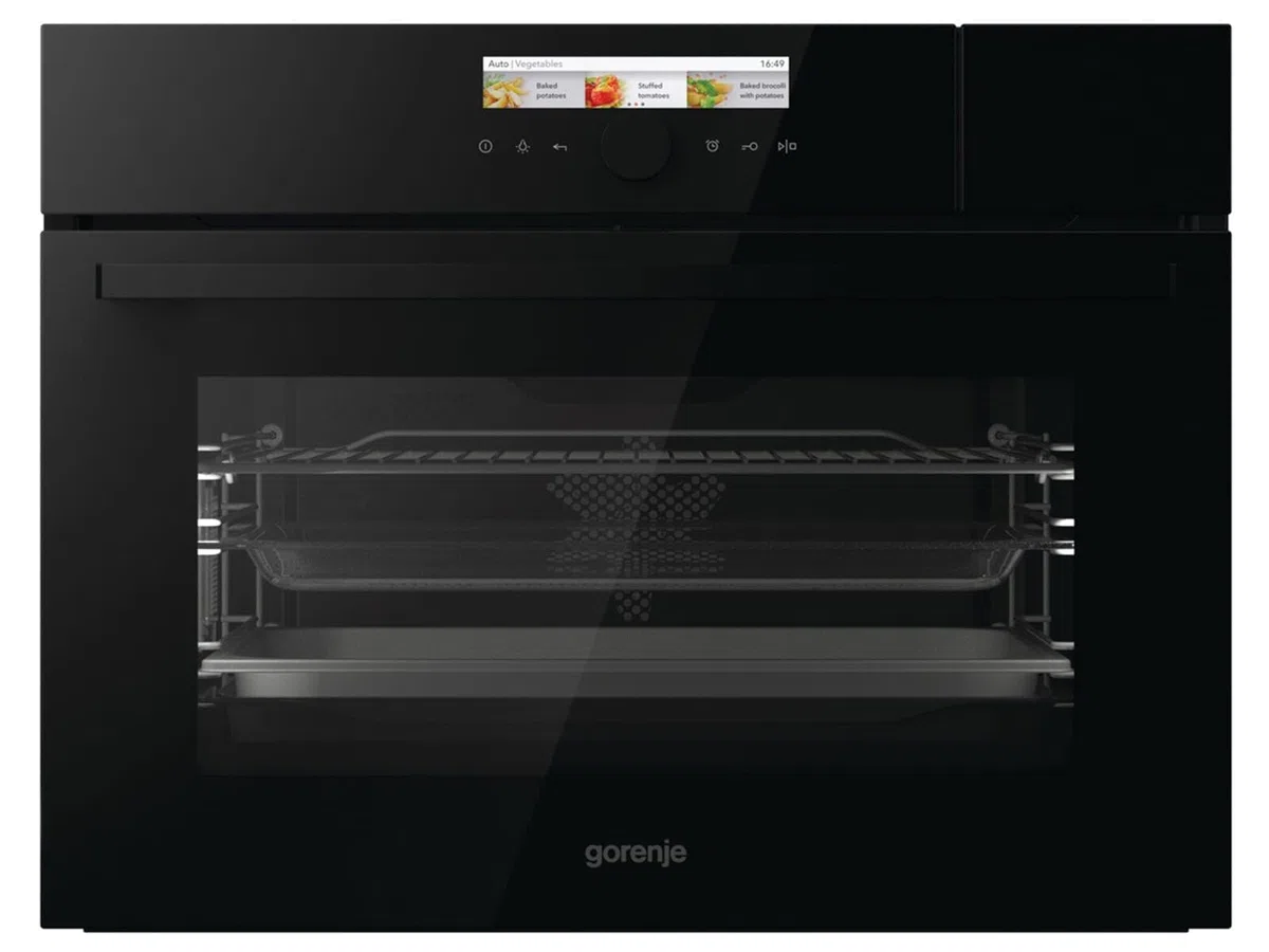 Gorenje Masterline BCMS598S19BG Kompakt-Dampfbackofen mit Mikrowellenfunktion Schwarz