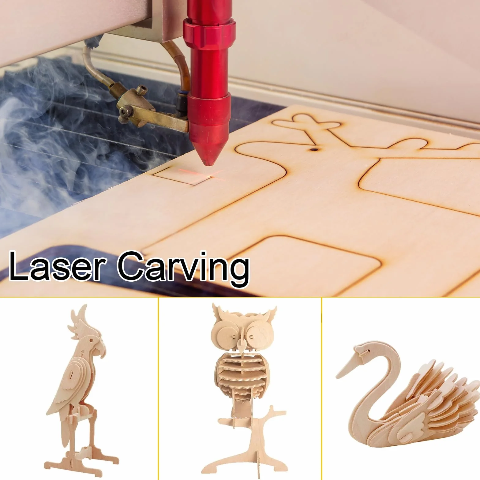 Linde Sperrholz 3mm, 42 x 30 cm, DIY, Laserbearbeitung, Brandmalerei, Modellbau, Deko, Gemälde