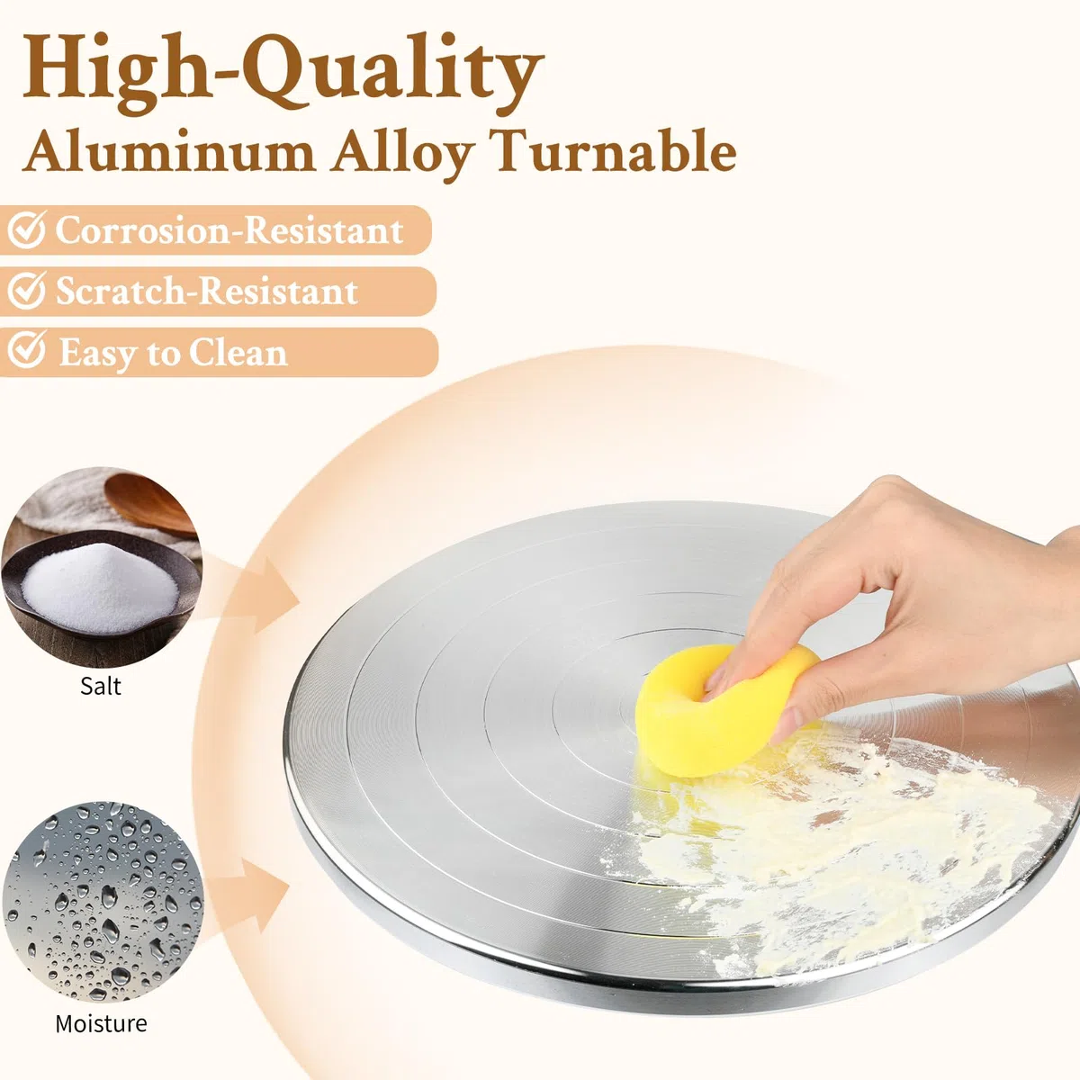 Pottery Wheel, 30,5 cm Sculpting Wheel Doppelseitiges Banding Wheel Pottery Drehteller Aluminiumlegierung Metall Drehbar mit Kugellagern für Keramik Ton Modellbau Kuchen Dekor Farbe Sprühen
