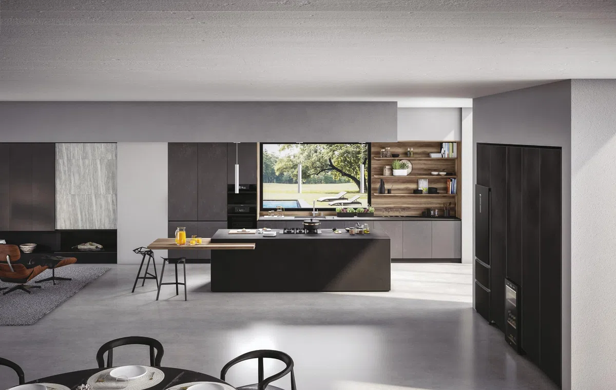 Haier I-TOUCH SERIE 6 HWO45NB6T0B2/DE/Einbaumikrowelle mit Heißluft und Grill/Nische 45 cm/Touch-Bedienung mit TFT / 12 Programme/Mikrowelle 900 Watt/Grill 1.530 Watt/Volumen 34 l
