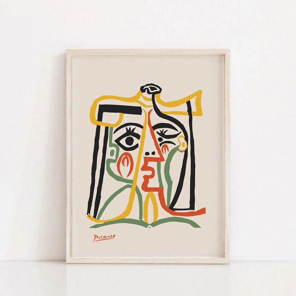 SDVIB Picasso-Poster mit abstrakten Figuren, neutraler Ton, Mädchengesicht, Wandkunst, Bild, Drucke, Leinwandgemälde, Wohnzimmer, Heimdekoration, 40 x 60 cm, 3 Stück, rahmenlos