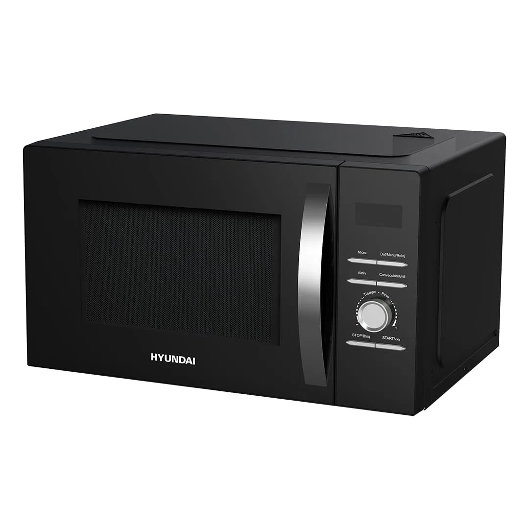 Hyundai Mikrowelle, 28 Liter, Konvektion, Schwarz, HMWAF28900GN, 900 W, 8 Programme, Auftaufunktion, Innenbeschichtung, einfache Reinigung, Timer 60 Minuten.