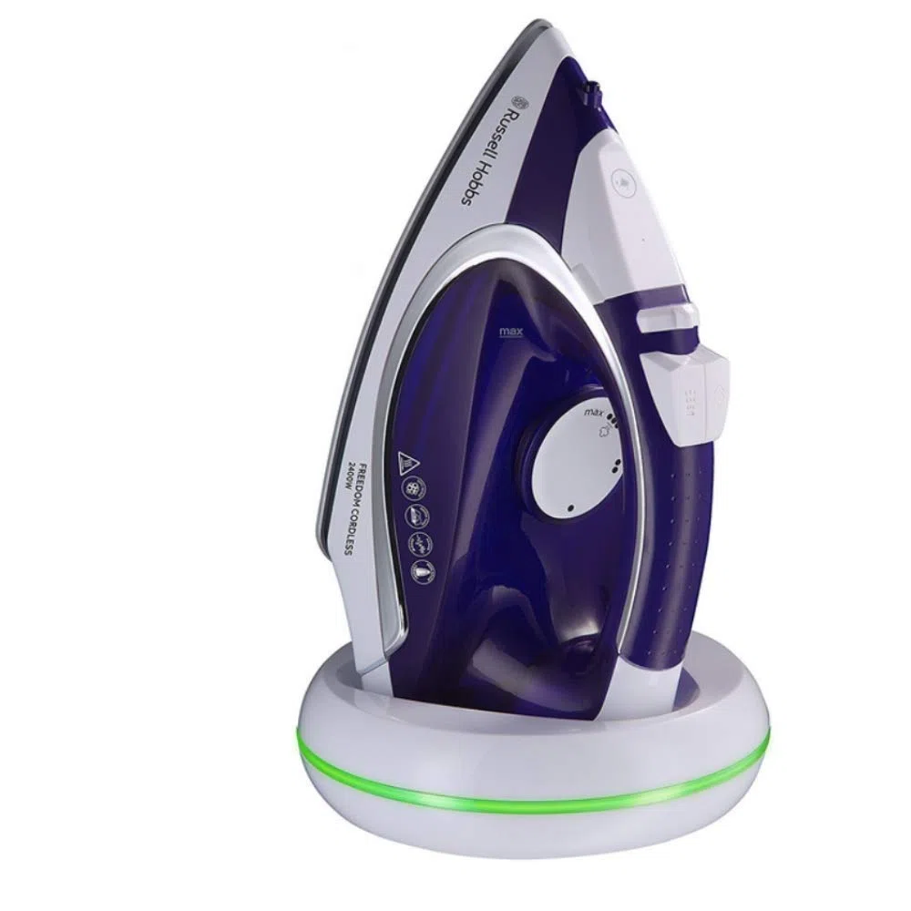 Russell Hobbs Dampfbügeleisen [kabellos mit Basisstation] Supreme Steam Cordless (2400W, 135 g/min Extra-Dampfstoß, 300 ml, Keramik-Bügelsohle, max. 25 Sek Bügelzeit) Bügeleisen 23300-56