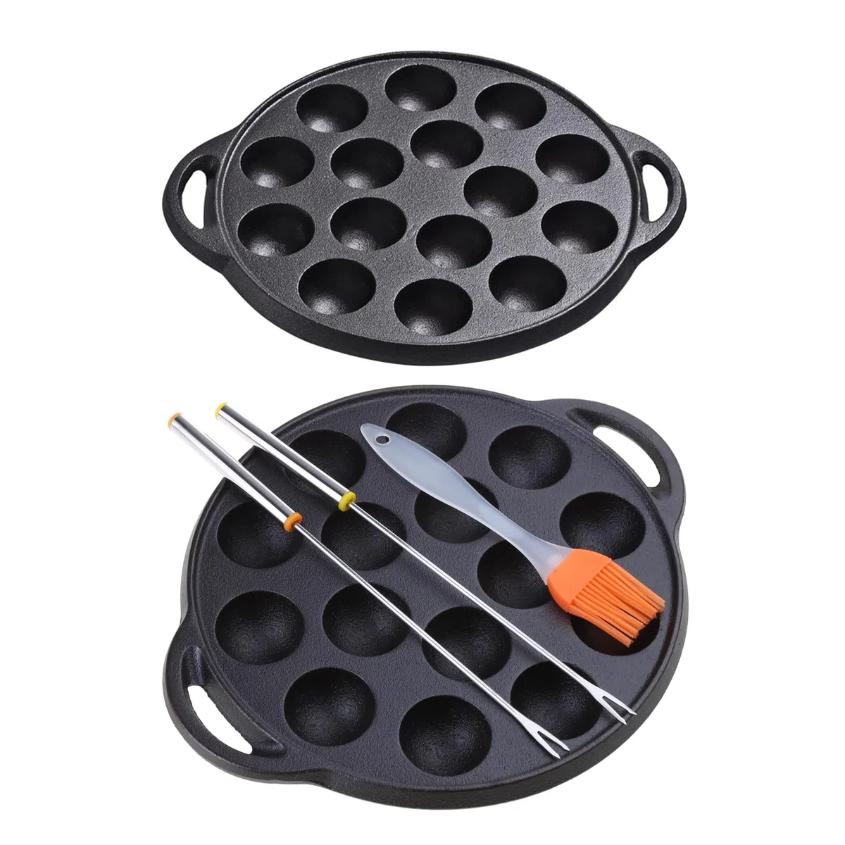 Takoyaki-Pfanne mit 15 Löchern, Takoyaki-Macher, Oktopuss-Form, perfekt für Familienfeiern