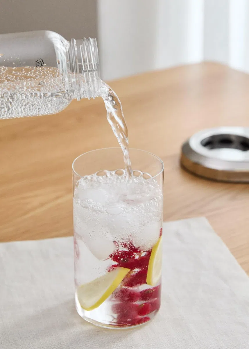 CREATE SODA MAKER STUDIO / 1L CHROM + DOPPELFLASCHE 500ml + 350ml / KEINE CO2-Zylinder, BPA freie Flasche