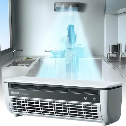 Tragbare Klimaanlage mit kabelloser Ladefunktion, wandmontierte Installation