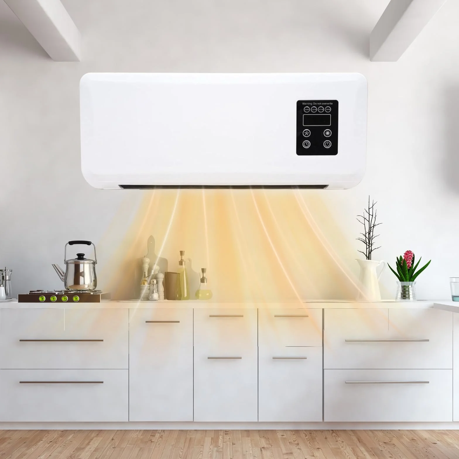 Climafy Wandventilator mit Fernbedienung, tragbarer Wandklimagerät Split, ohne Außengerät, konstante Temperatur