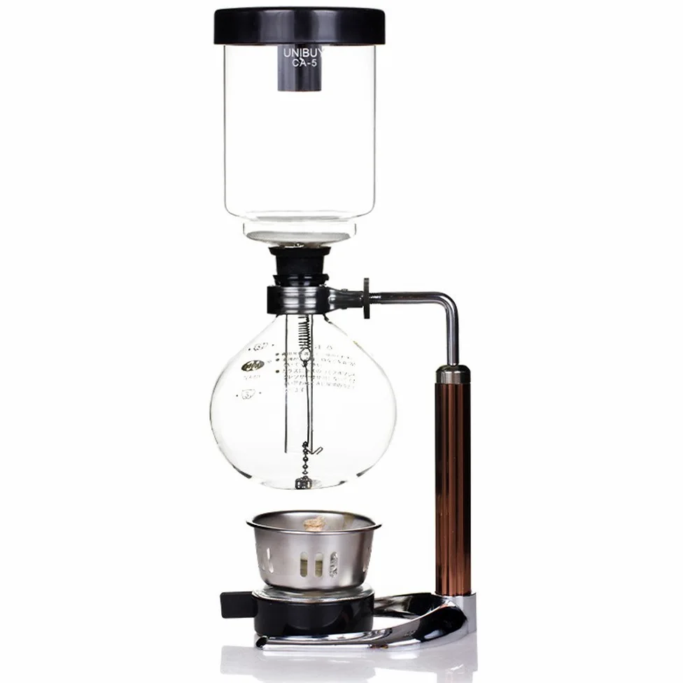 5 Tasse Kaffee Syphon Maschine Vakuum Kaffeebereiter Kaffeemaschine für Kaffee und Tee mit Extended Griff