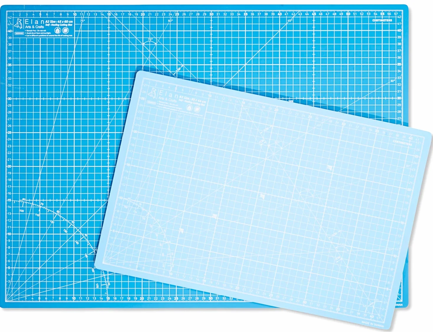 Elan Schneidematte A1 Blau, 5-lagige Schneidematte 60x90 Selbstheilend, Bastelunterlage Schnittfest A1, Cutting Mat 60x90, Schneideunterlage Basteln
