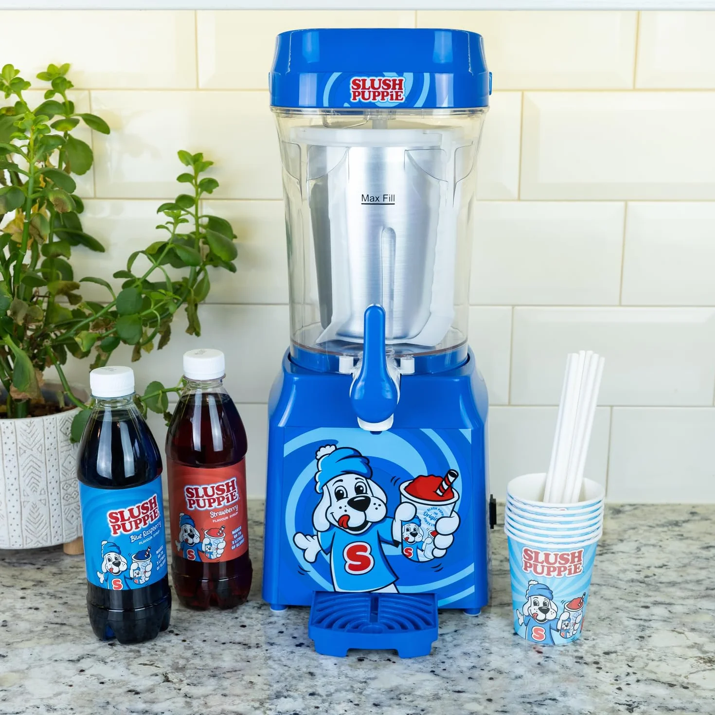 Slush Puppie Slushi Maschine – 1 Liter Eiskalter Spaß mit Stil, Tragbarer Slush Ice Maker, Slush-Eis zum selber machen