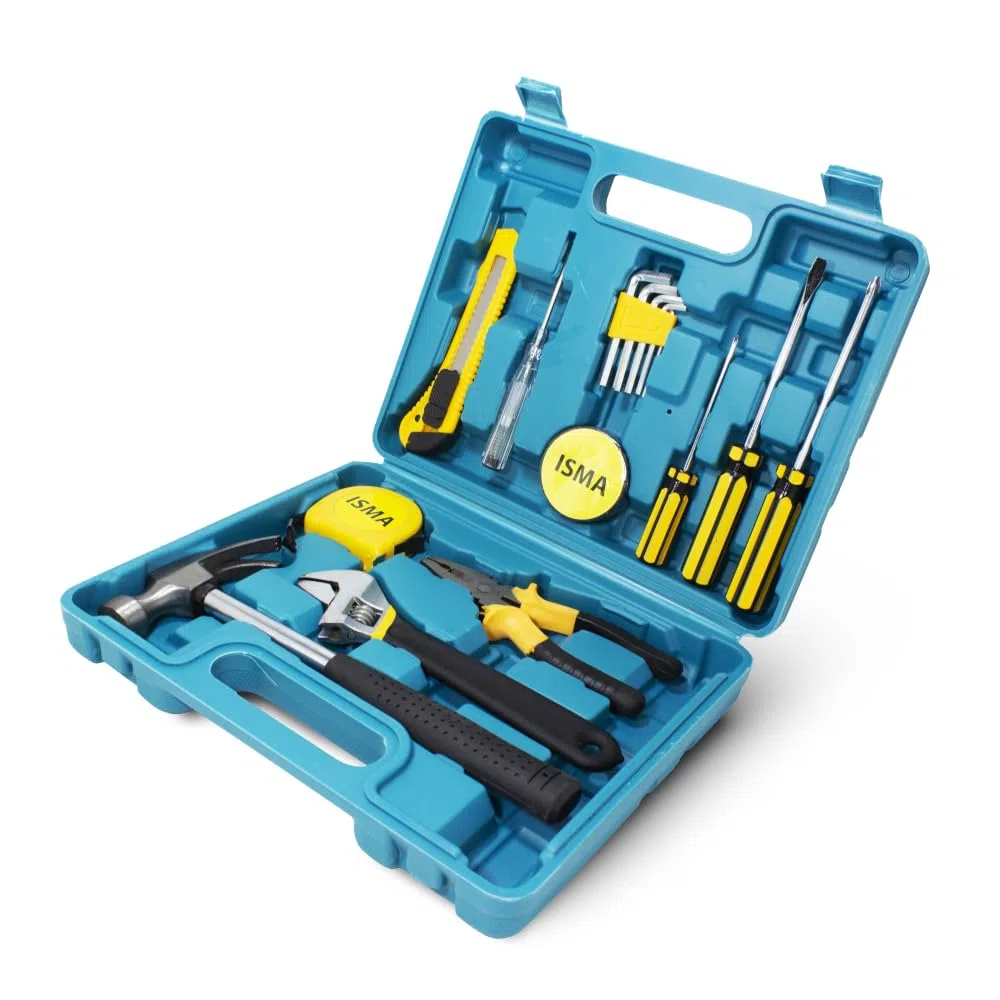 Werkzeugkoffer gefüllt profi, Meister werkzeugkoffer, Werkzeugkasten gefüllt,16-teilig, Robust und hochwertig, Feinmechaniker werkzeug set, Werkzeugbox gefüllt