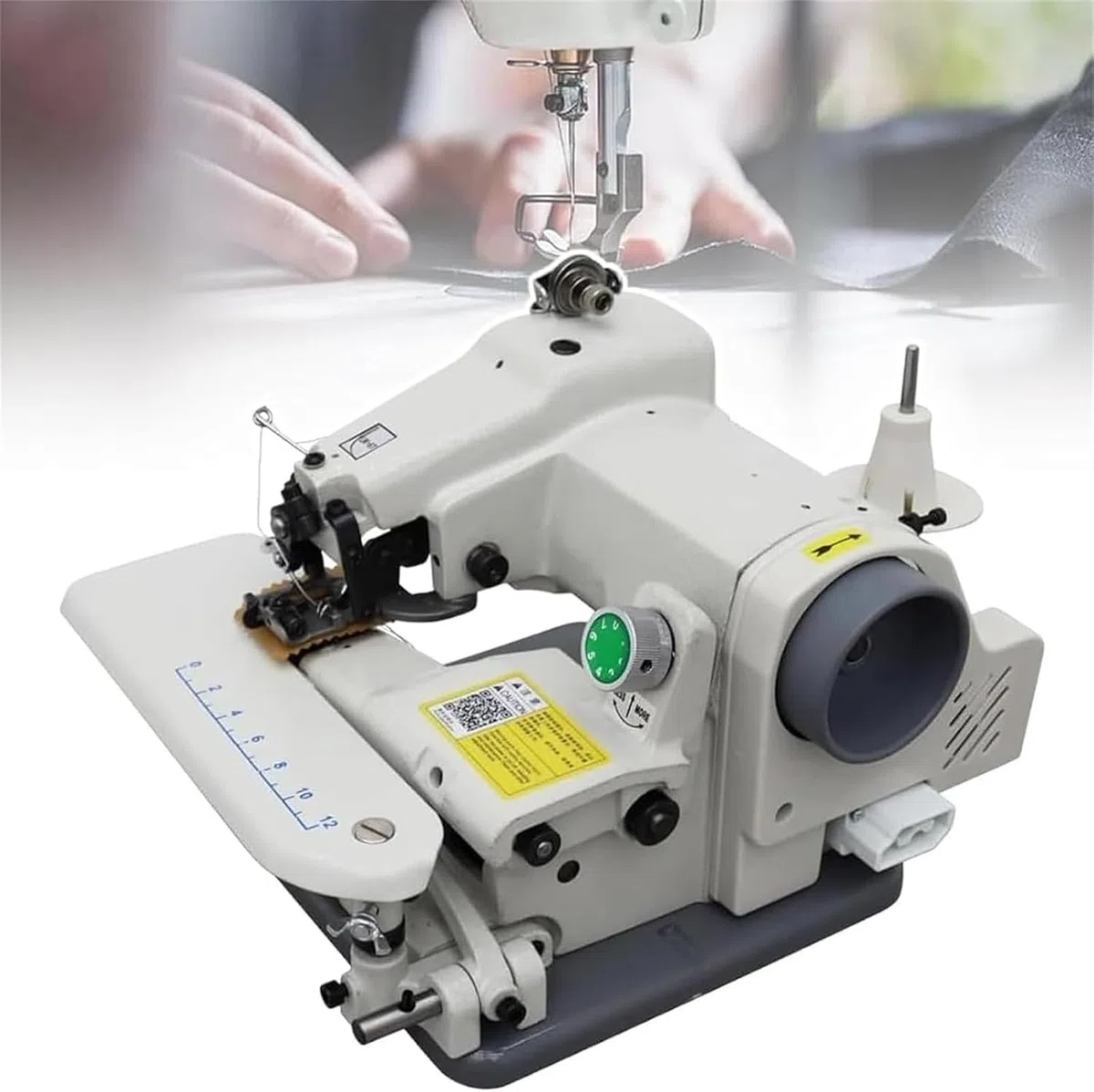 RM-500 Tragbare Blindstich-Nähmaschine Sewing Machine, Desktop-Blindstich-Säumer mit unsichtbarem Saum, Schneider, Nadeln und Nähsteuerungspedal,220V 1200 Stiche/min