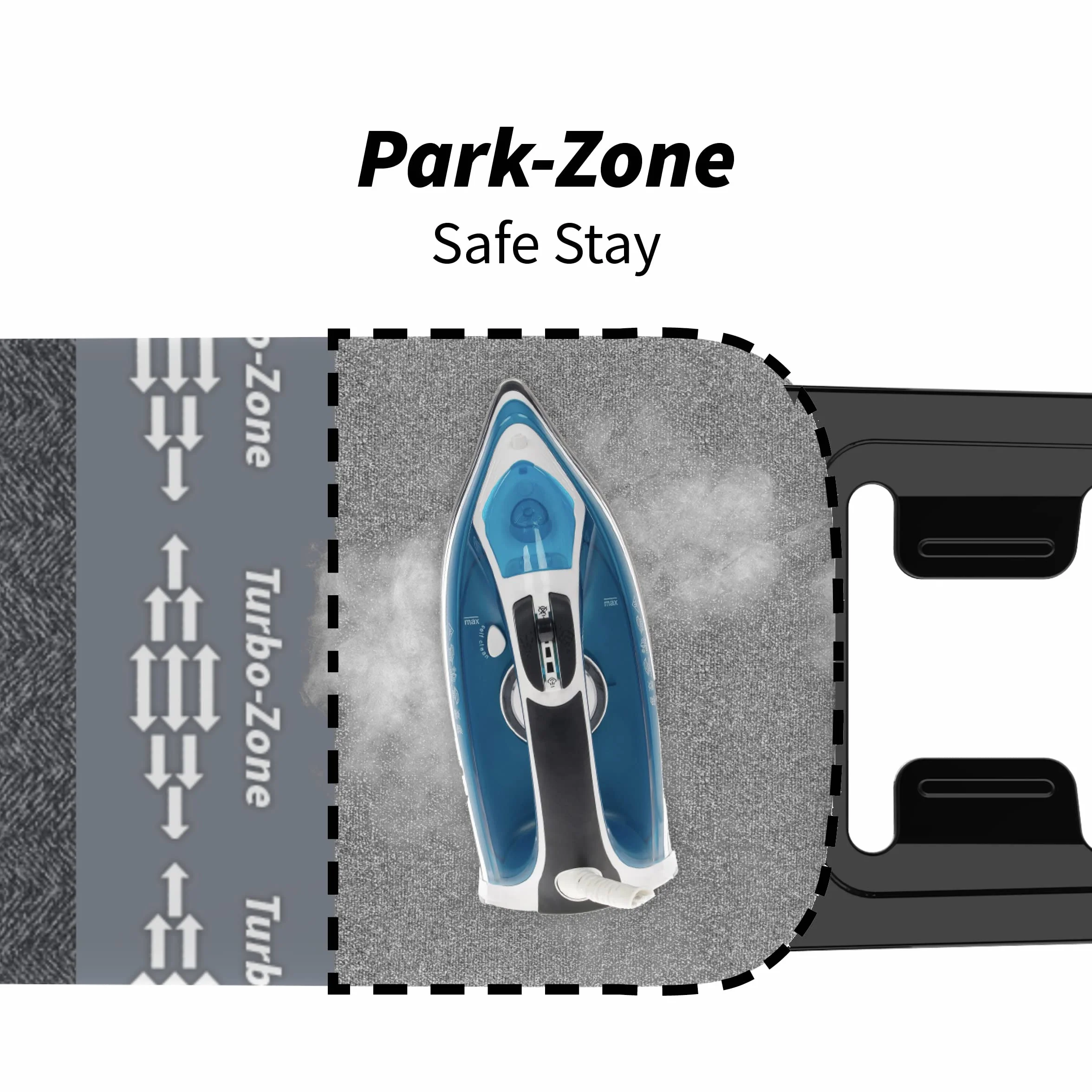 Rörets - Bügelbrett Next Dual Action - Turbo & Park Zone & 4-lagige Polsterung - 32x108 cm - Bügeltisch mit Qualität und Funktionalität von Schwedens führender Bügelbrettmarke