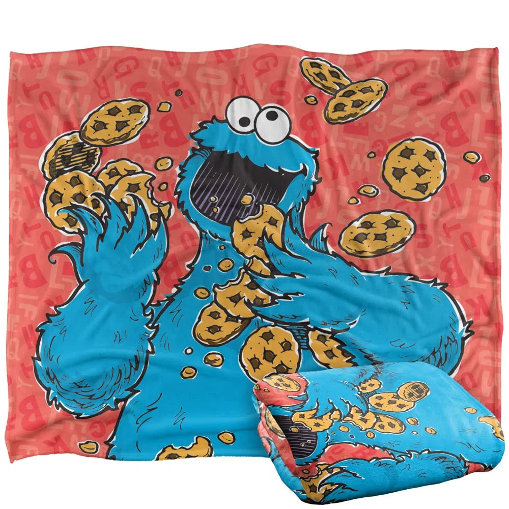 Sesamstraße Sesame StreetSelky Touch Optimalweiche Kuscheldecke, Motiv, offiziell lizenziert, 152 x 127 cm