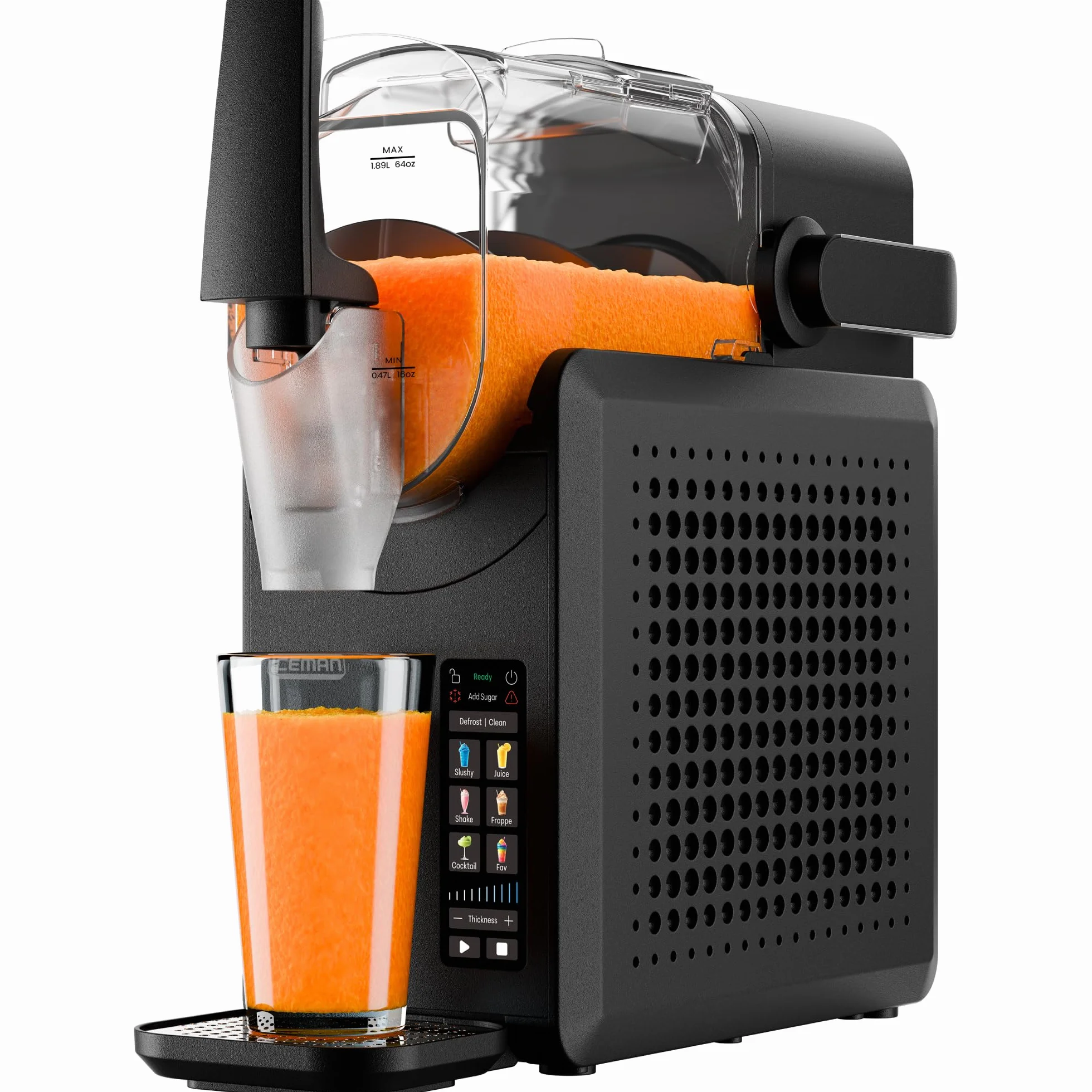 Iceman 1,9L Slushie-Maschine, 5 Voreinstellungen, kein Eis & kein Mixen | für Margaritas, Frappes & Shakes, Touchscreen, einfacher Dosierhebel, Schwarz