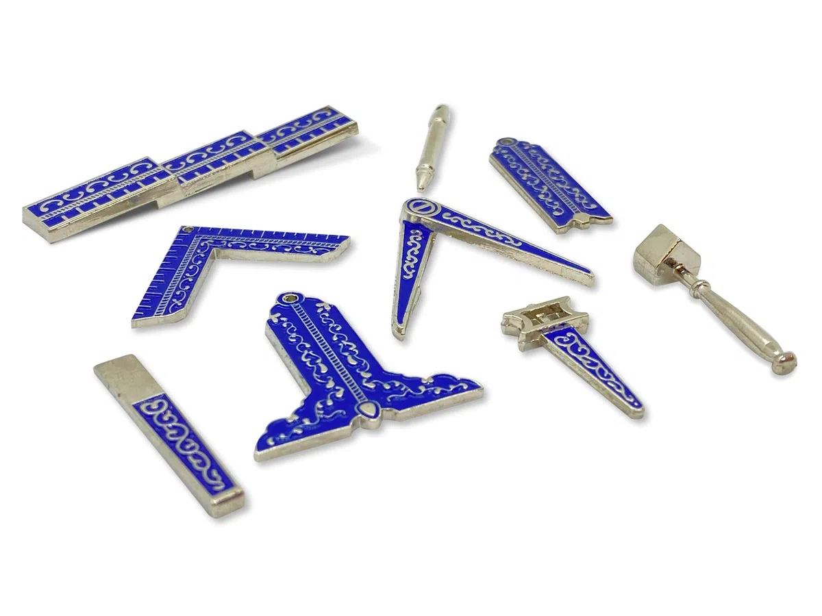 THE MASONIC COLLECTION - Working Tools Set Miniatur Geschenkbox – Geschenkset für Abzeichen – Ideale Freimaurer Geschenke für Männer