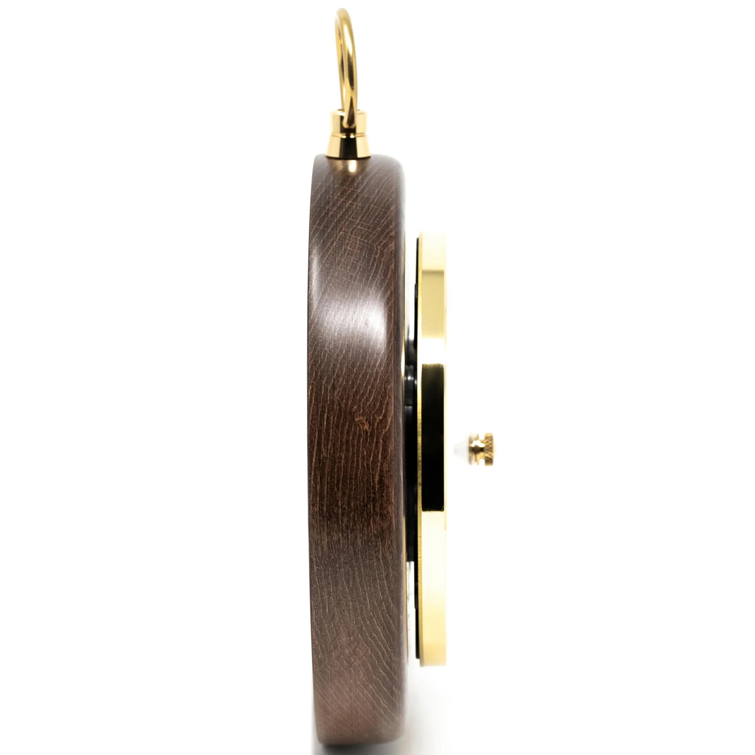 Fischer 1366R-12 Barometer - 140 mm Druckmessgerät mit Echtholz-Gehäuse nussbaumfarben gebeizt - Made in Germany