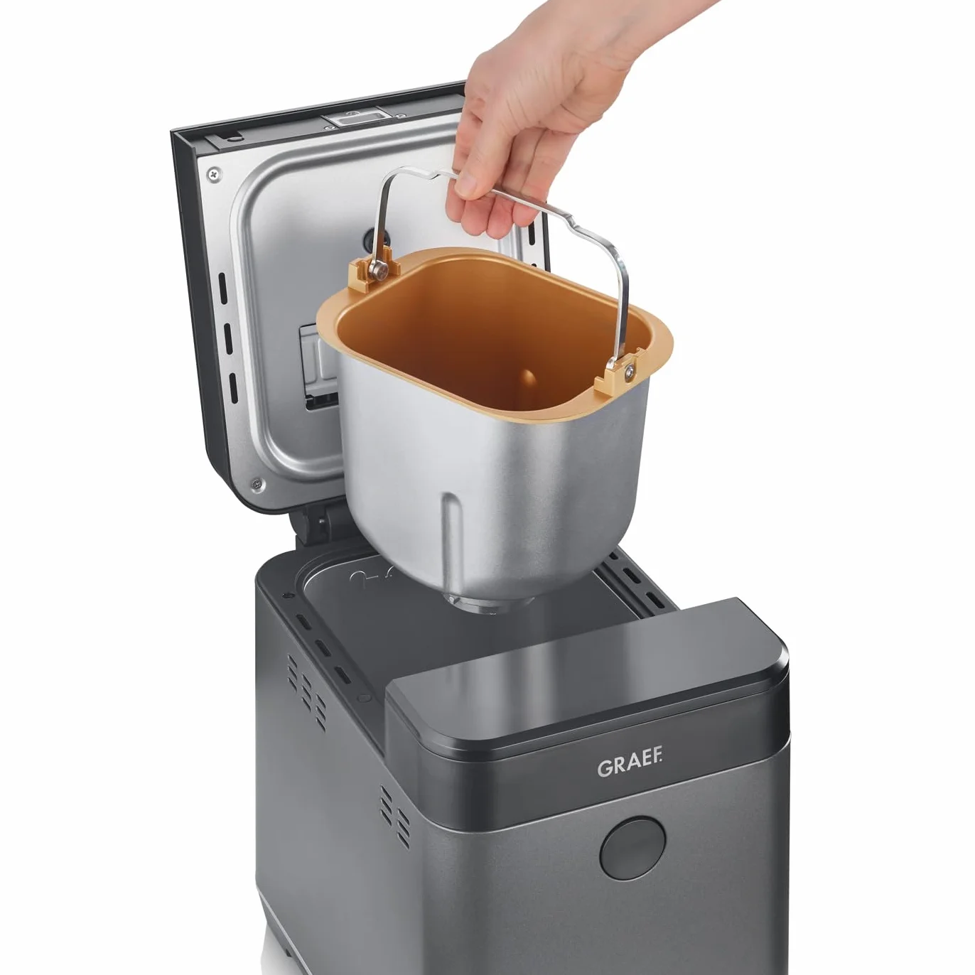 GRAEF Brotbackautomat BA806, Brotbackmaschine mit 36 Programmen, 500 g oder 750 g Brot, 60 min Warmhaltefunktion, einstellbare Gehzeiten, 3 Stufen Bräunungsgrad
