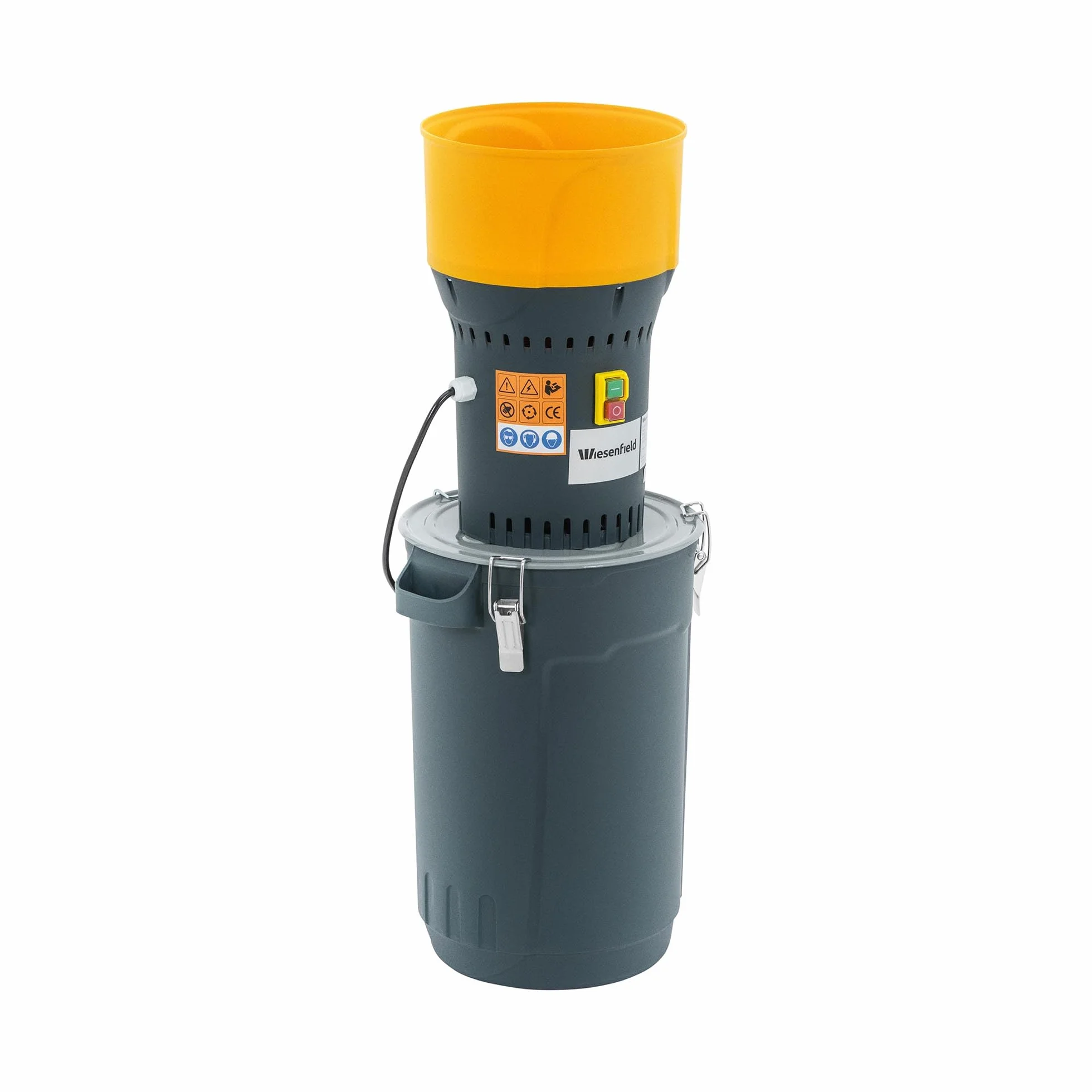 Elektrische Getreidemühle inkl. 25 l Auffangbehälter & 5 Sieben 300 kg/h 1300 W Schrotmühle Kornmühle Elektro-Getreidemühle