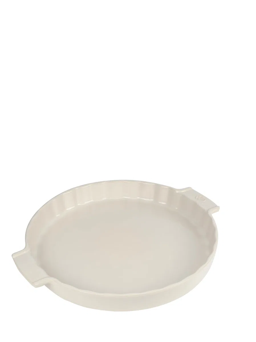 PEUGEOT - Runde Tarteform aus Keramik - 35 cm x 30 cm x 4,3 cm - Fassungsvermögen: 2,1 L - 10 Jahre Garantie - Ecru