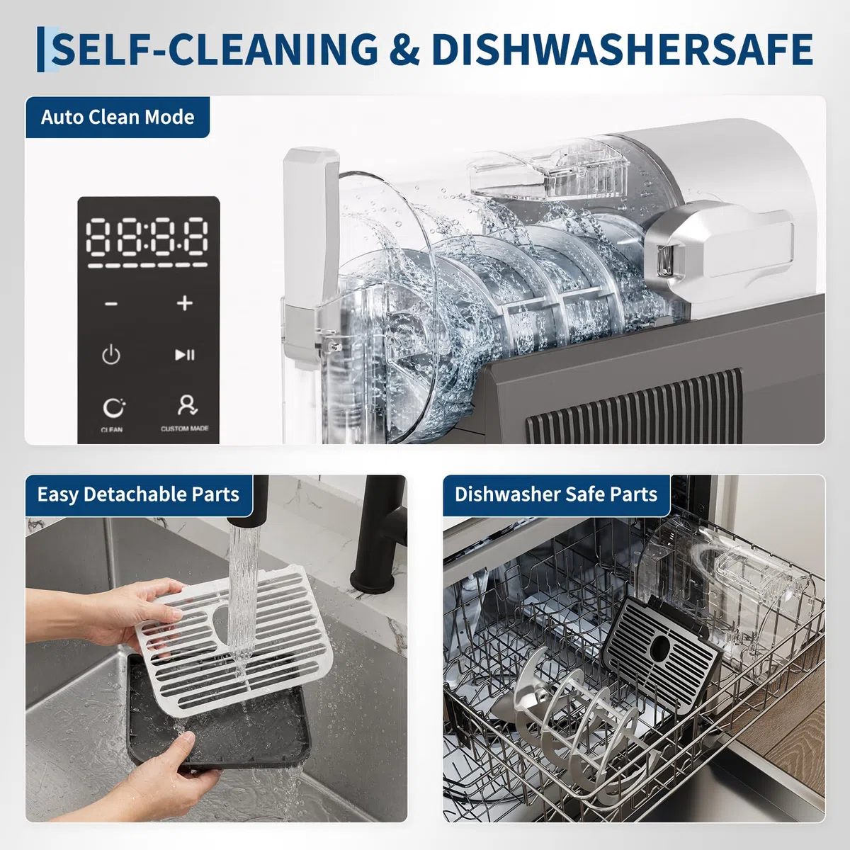 Slush Maschine, 6-in-1 Slush Ice Maker,2 l, 7 Smarten Programma, Softeismaschine Für Zuhause, Automatische Reinigung, Eismaschine Slush Für Slushie, Milchshake, Frappé, Wein, Cocktail Maschine,Schwarz