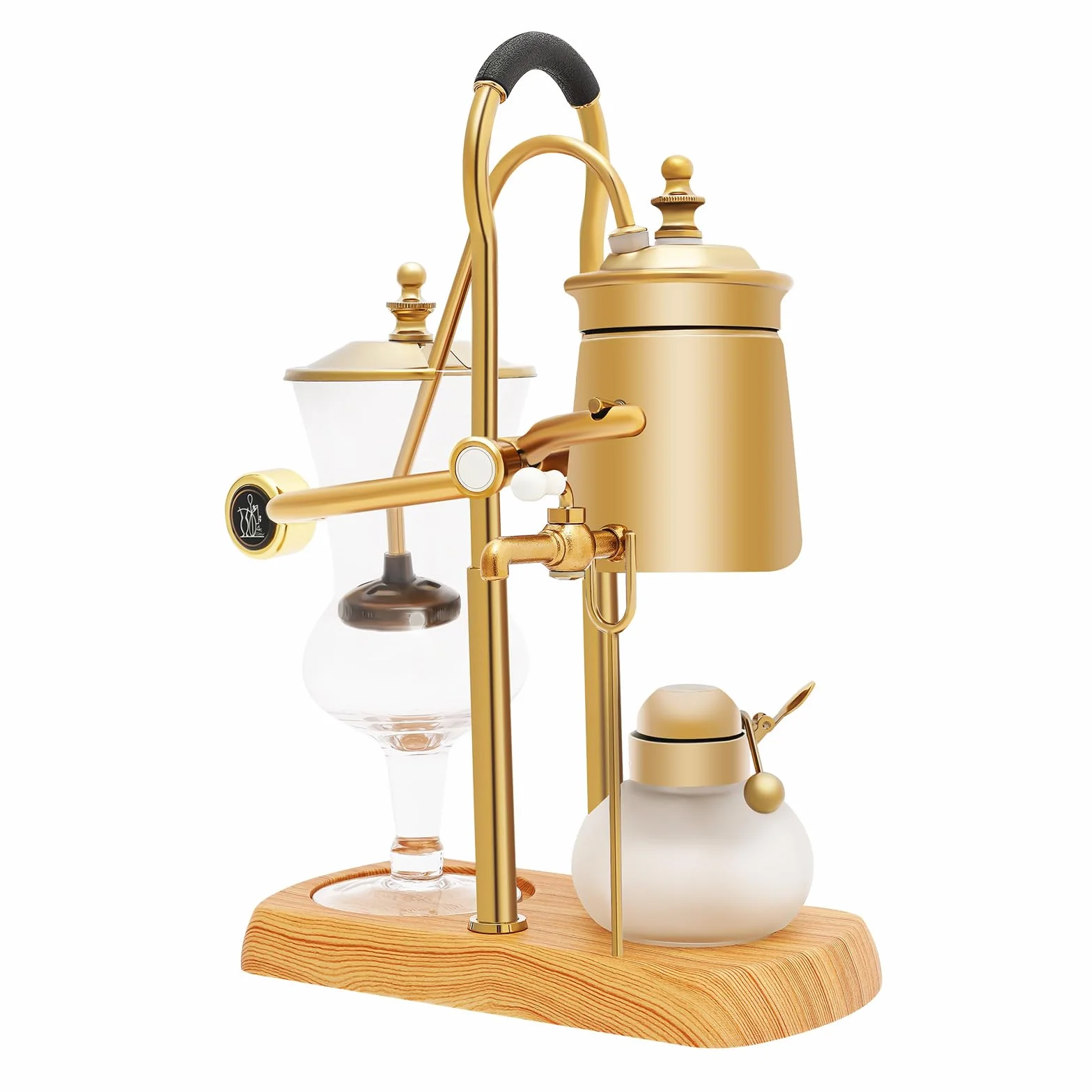 Kreatives Brauen Balance Siphon Coffee Maker Vintage Gravity Glassiphon Kaffeemaschine Syphon Kaffeebereiter Vakuum Belgische Vacuum Design Set Filterung Stabile Basis Praktischer Handgriff
