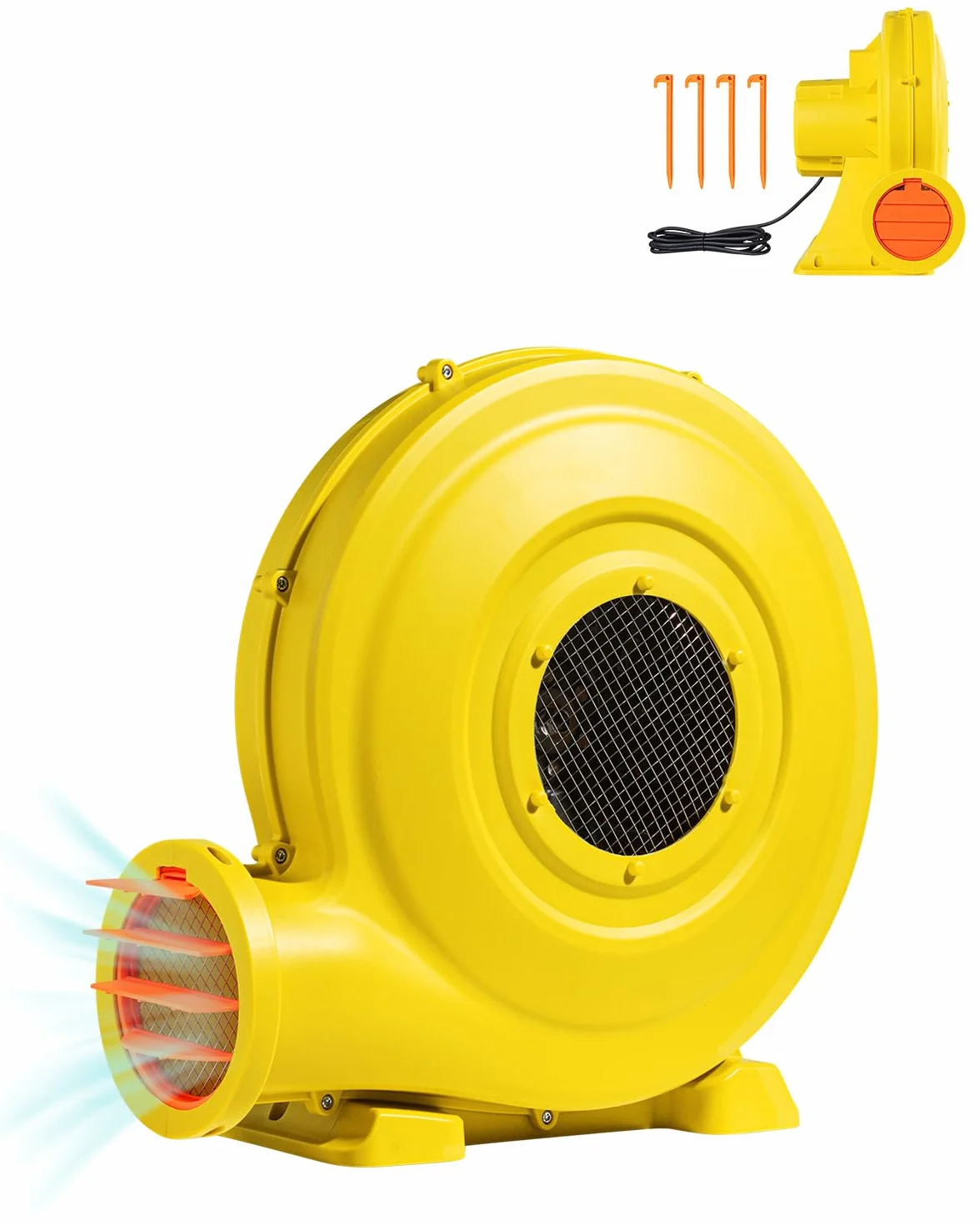VEVOR Luftgebläse, 870 W & 950 W, 1,3 PS Luftpumpe, kommerzielles Luftgebläse für Hüpfburg, 3300 U/min, Dauergebläse Windmaschine, elektrischer Luftgebläseventilator für aufblasbare Spielzeuge