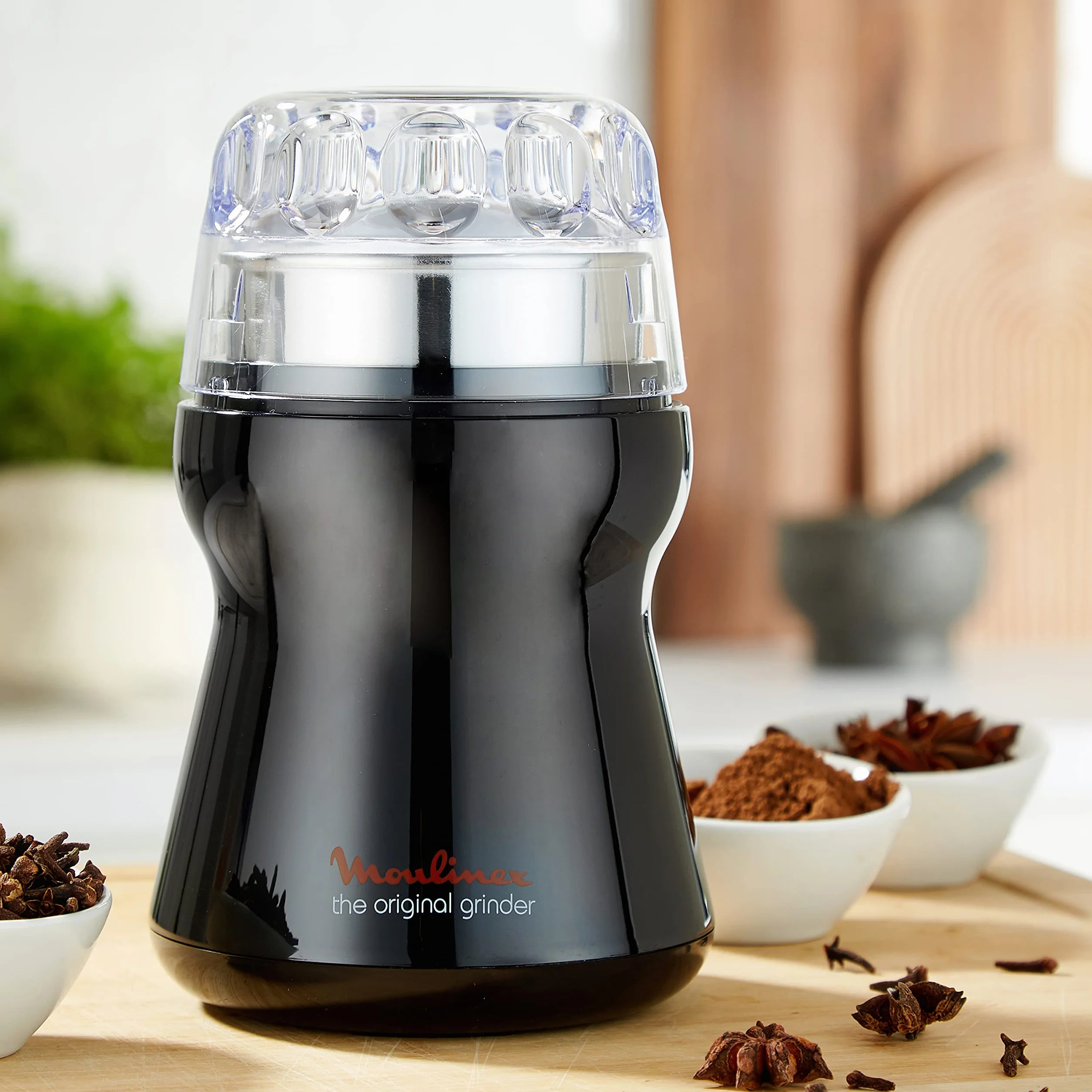 Moulinex ar110830 Universalmühle, für Kaffee/Gewürze/Nüsse, Schwarz, für alle Arten von Getreide, 180 W