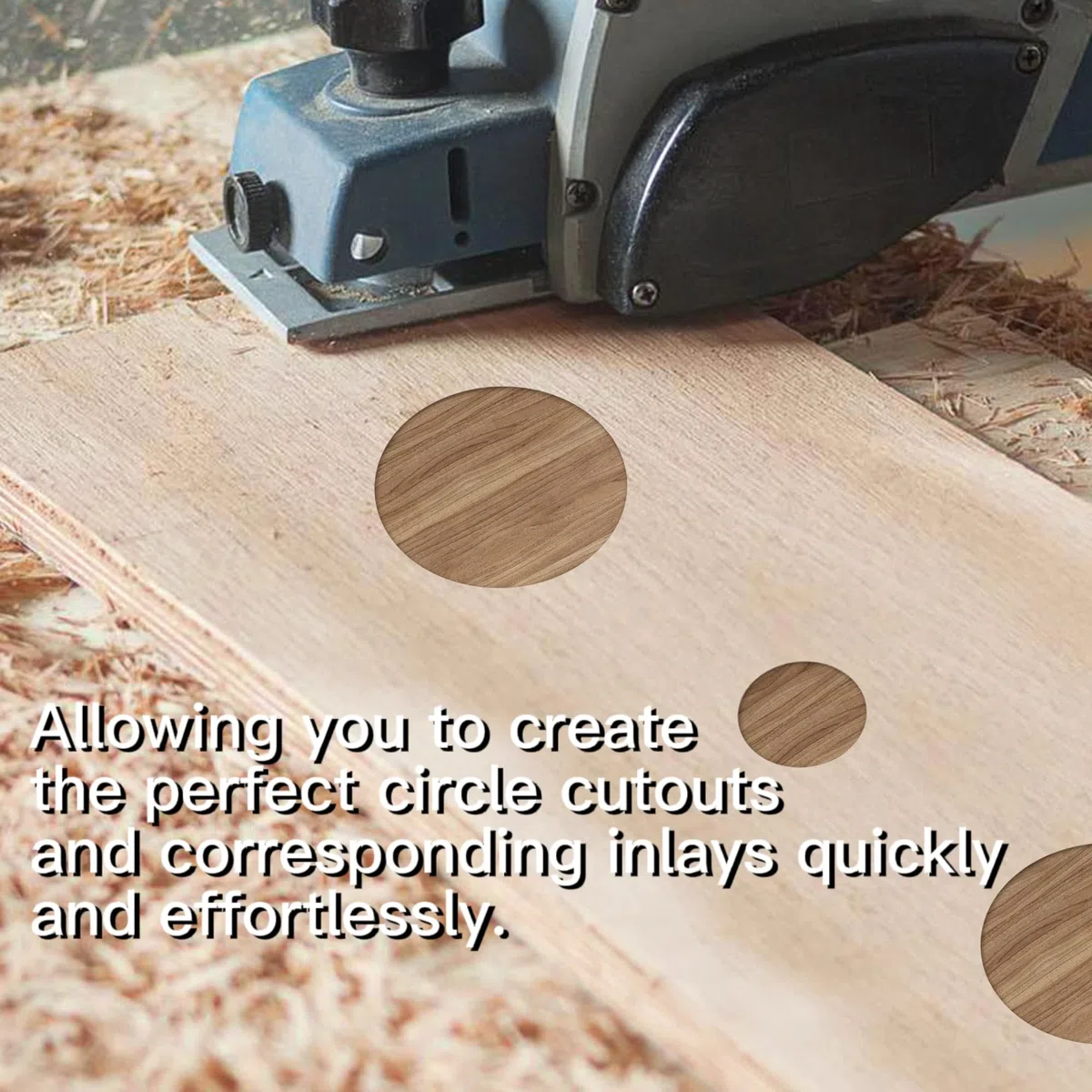 Set Mit 4 Kreis-Einlagen-Vorlagen, Fräs-Vorlagen für Holzbearbeitung, Dekorative Schablonen